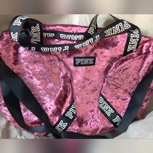 Crushed pink Victoria Secret Duffle bag